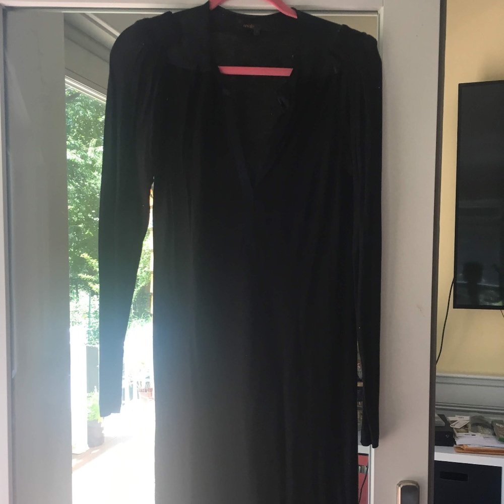 Maje designer boutique women's shoulder dress